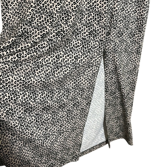 Way Dede x Emily Cheetah Animal Print Midi Dress Women Medium Side Slit - Picture 4 of 9